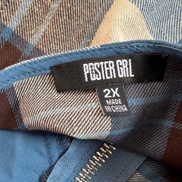 Poster Girl Plus Eff Academia Plaid Corset Top 2X - Picture 7 of 7